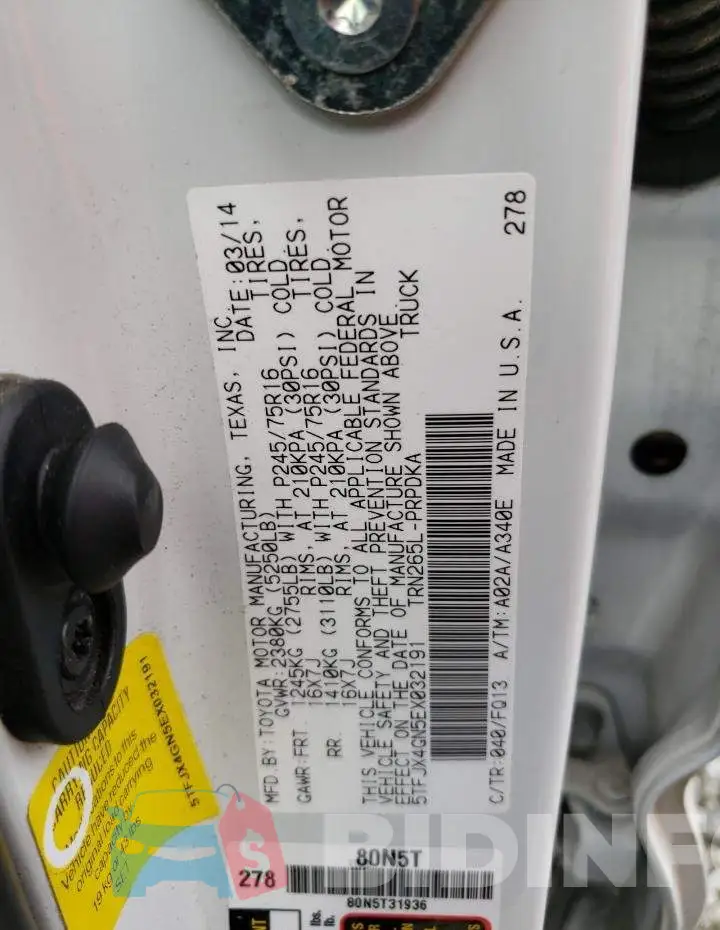 5TFJX4GN5EX032191 Photo# 12