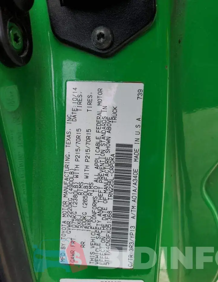5TFTX4CN3FX051368 Photo# 12