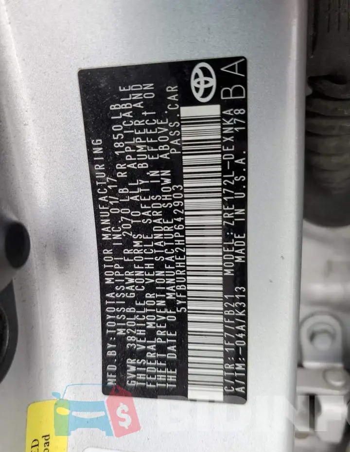 5YFBURHE2HP642903 Photo# 12