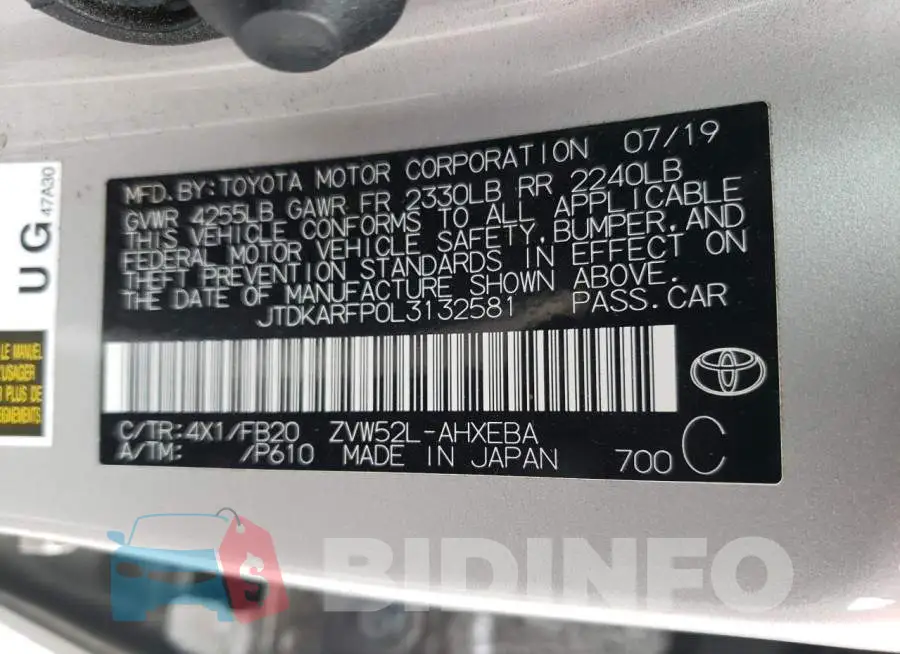 JTDKARFP0L3132581 Photo# 13
