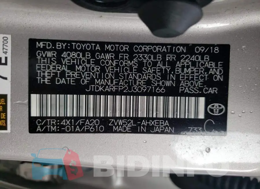 JTDKARFP2J3097166 Photo# 10