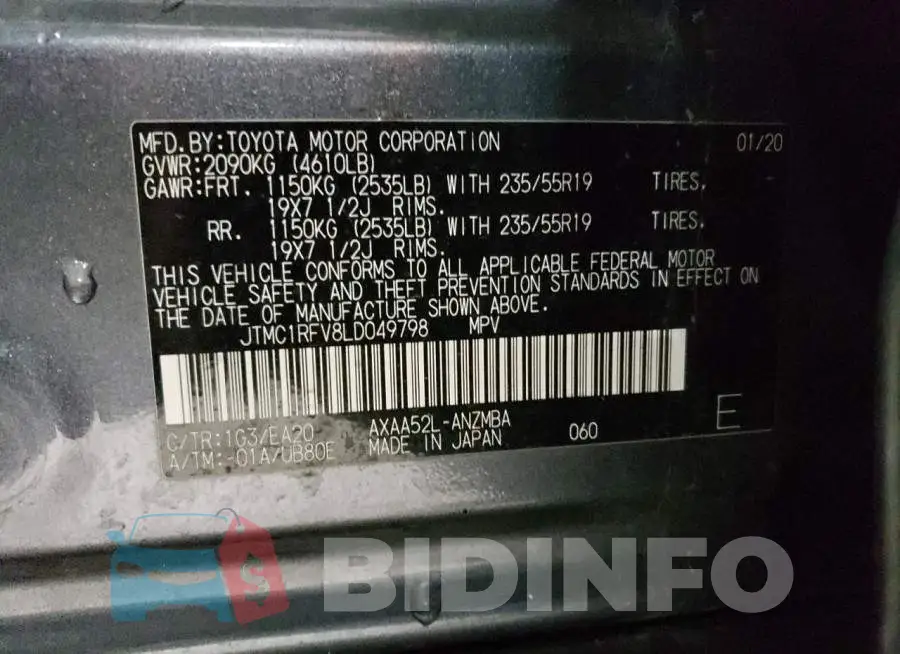 JTMC1RFV8LD049798 Photo# 13