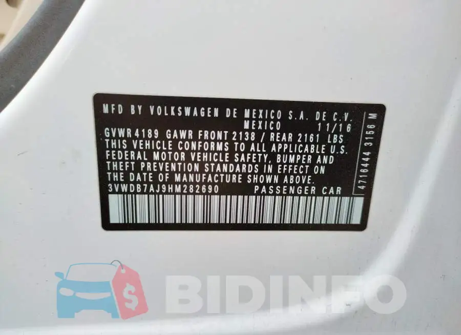 3VWDB7AJ9HM282690 Photo# 12