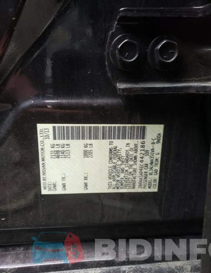 1N4AA5AP4EC442186 Photo# 12