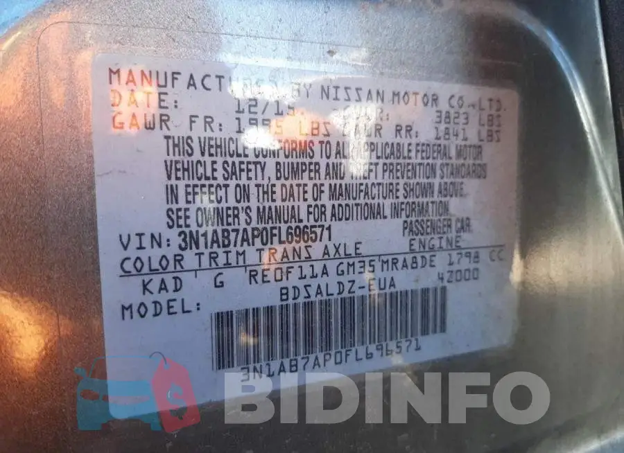 3N1AB7AP0FL696571 Photo# 13
