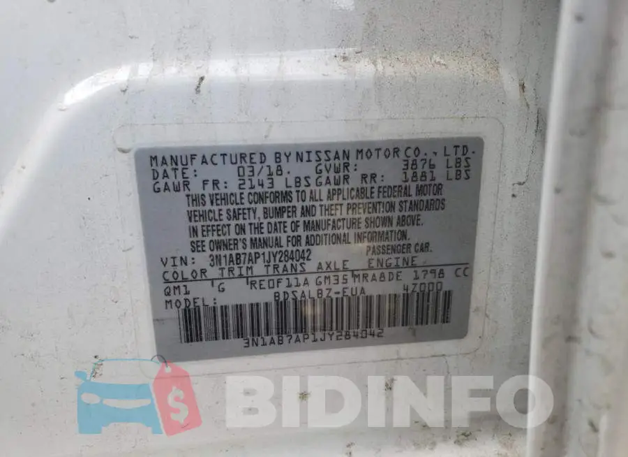 3N1AB7AP1JY284042 Photo# 10
