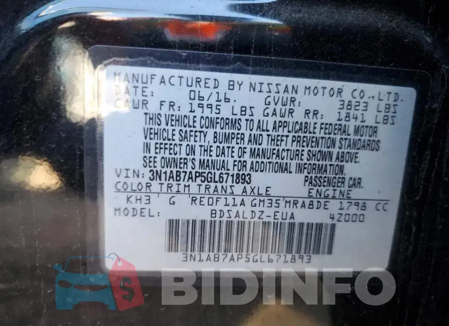 3N1AB7AP5GL671893 Photo# 13