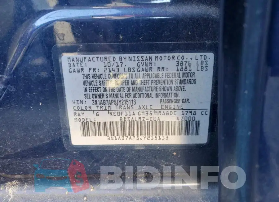 3N1AB7AP5JY215113 Photo# 12