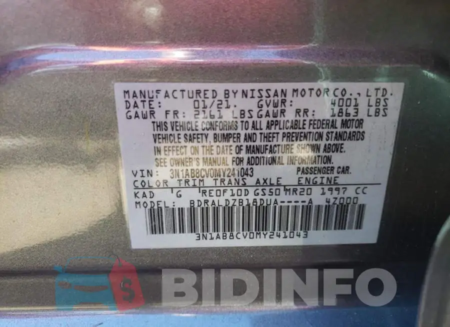 3N1AB8CV0MY241043 Photo# 12