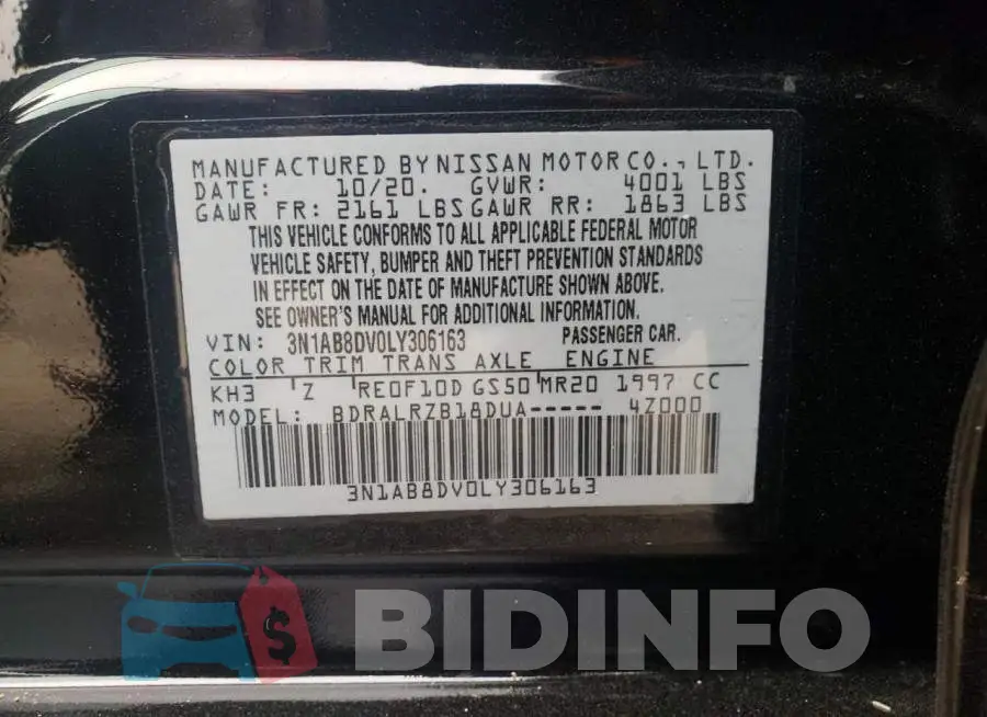 3N1AB8DV0LY306163 Photo# 12