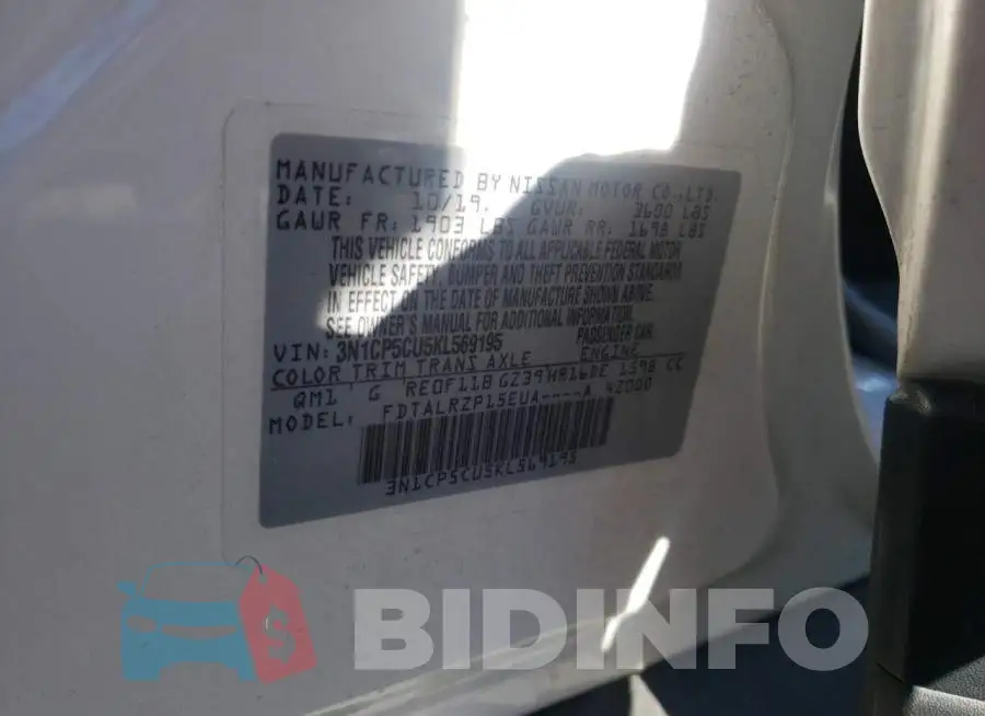 3N1CP5CU5KL569195 Photo# 13