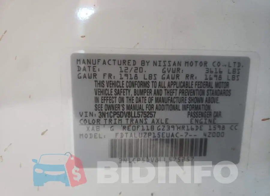 3N1CP5DV8LL575257 Photo# 12