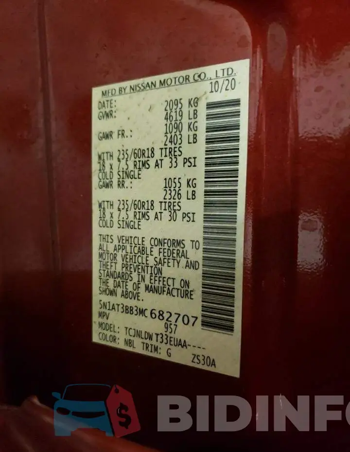 5N1AT3BB3MC682707 Photo# 13