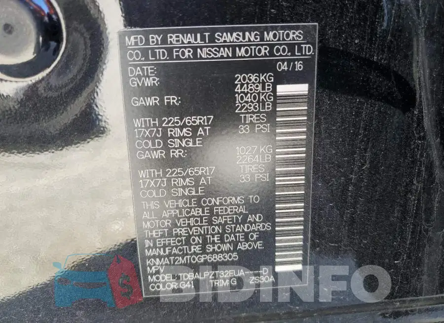KNMAT2MT0GP688305 Photo# 13