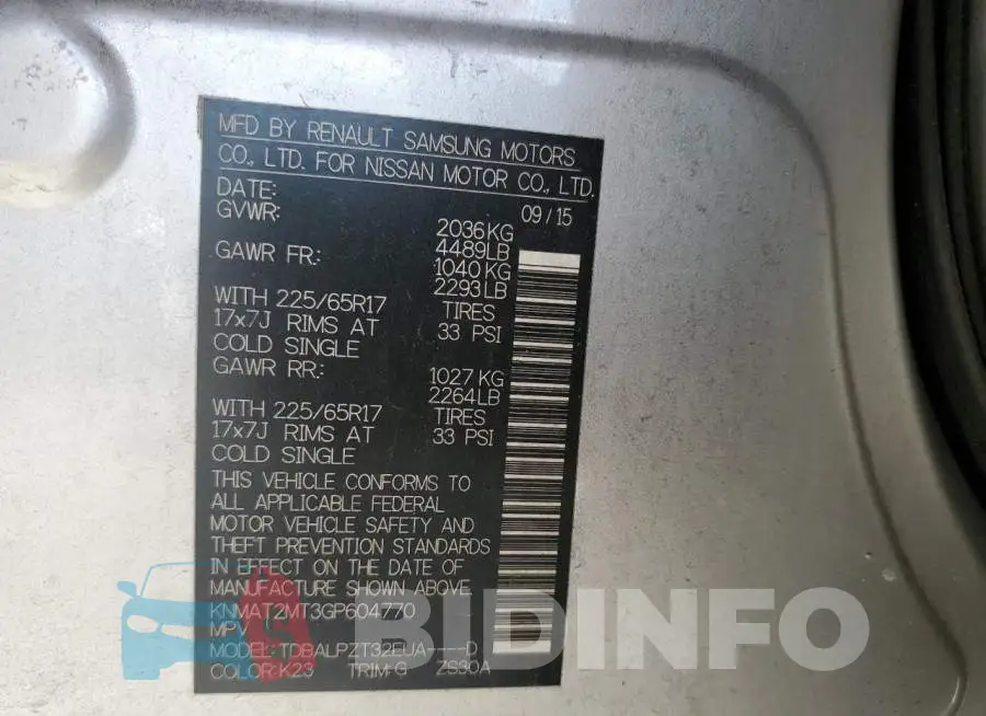 KNMAT2MT3GP604770 Photo# 12