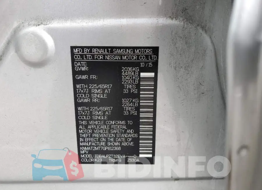 KNMAT2MT7GP612368 Photo# 14