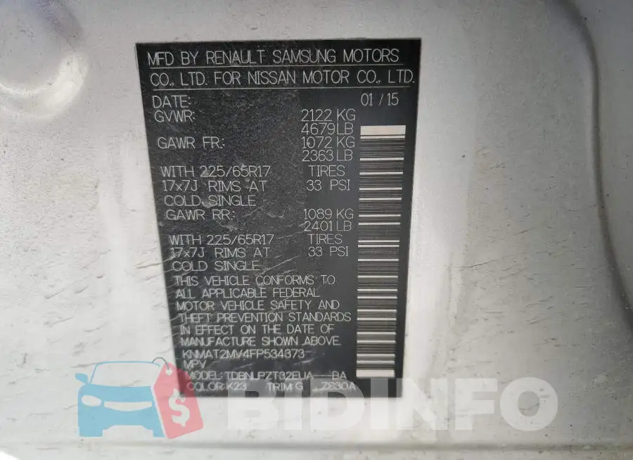 KNMAT2MV4FP534373 Photo# 13