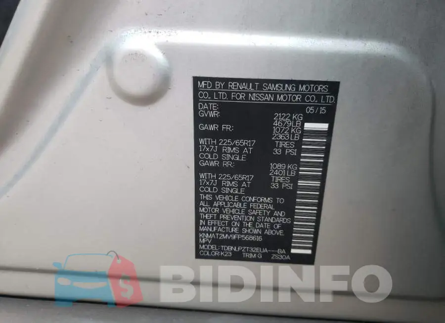 KNMAT2MV9FP568616 Photo# 13