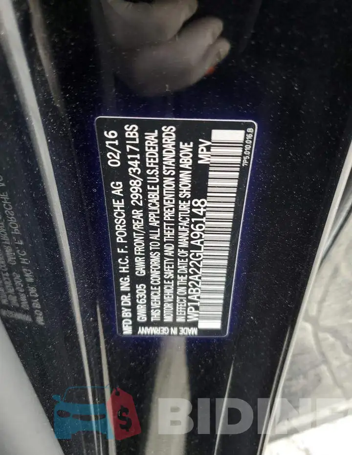 WP1AB2A22GLA96148 Photo# 12