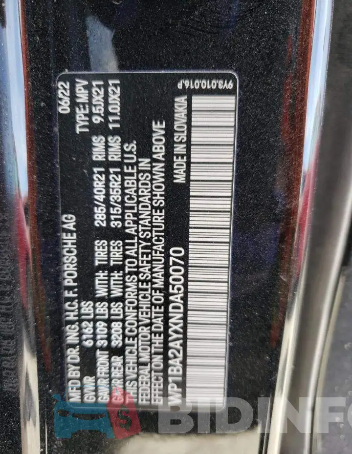 WP1BA2AYXNDA50070 Photo# 14