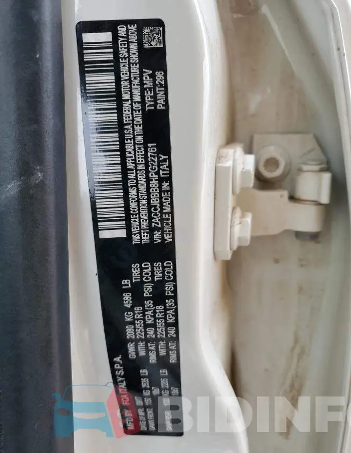 ZACCJBBB8HPG22761 Photo# 13
