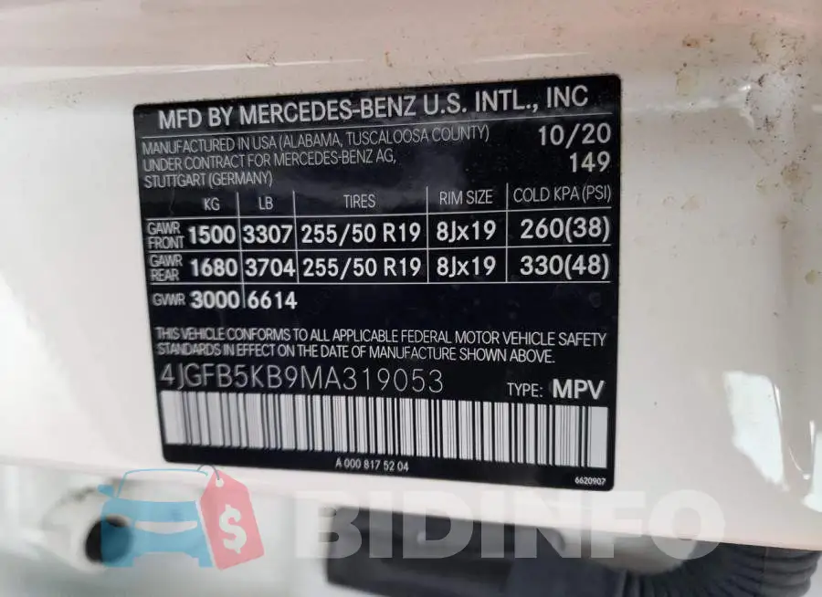 4JGFB5KB9MA319053 Photo# 12