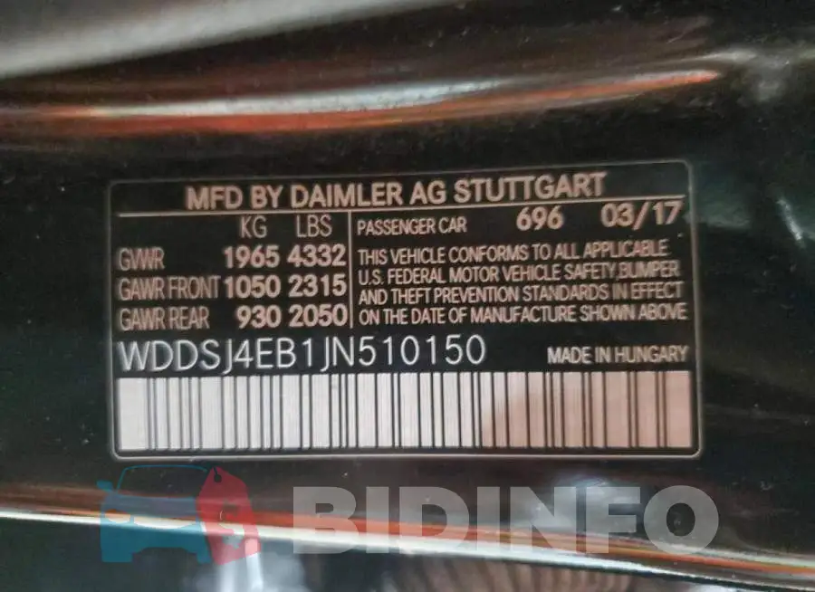 WDDSJ4EB1JN510150 Photo# 12