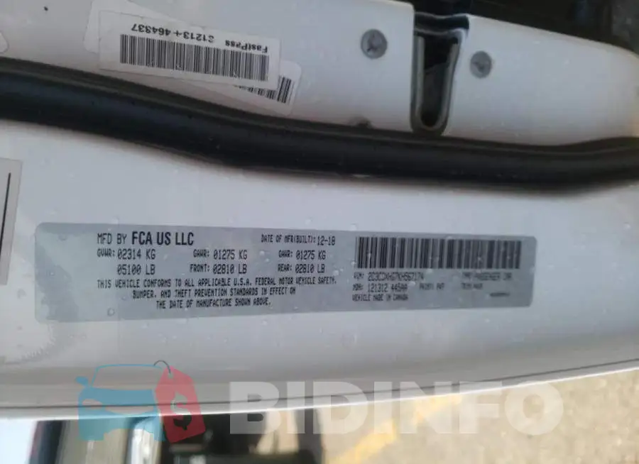 2C3CDXHG7KH567174 Photo# 10
