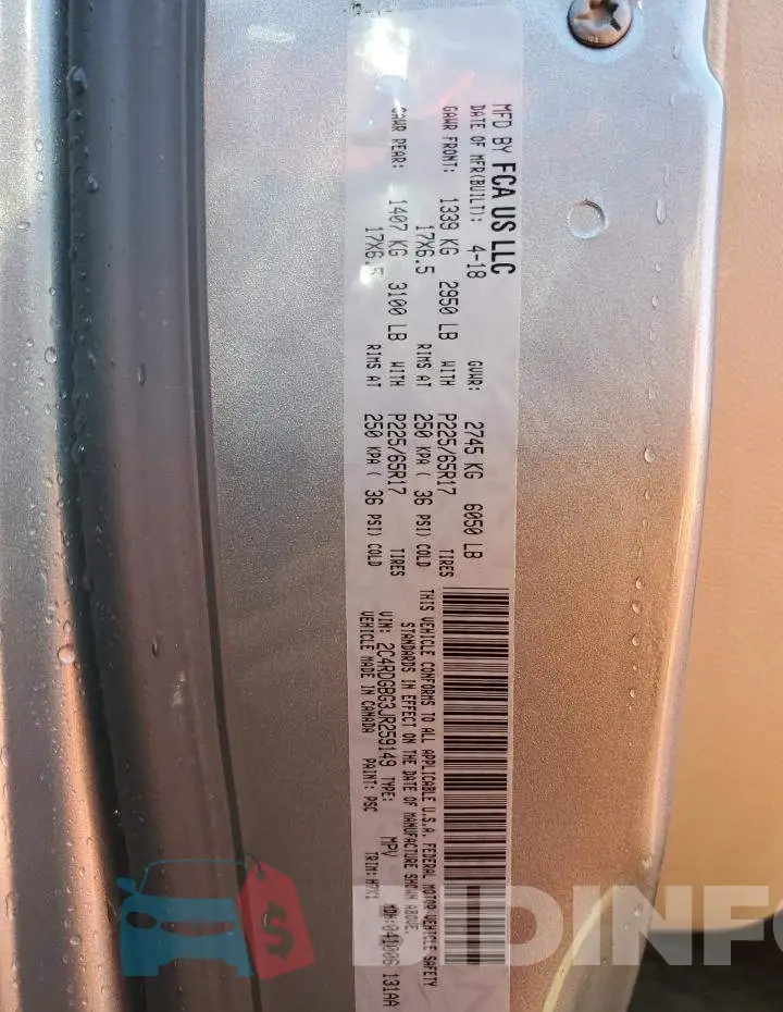 2C4RDGBG3JR259149 Photo# 13