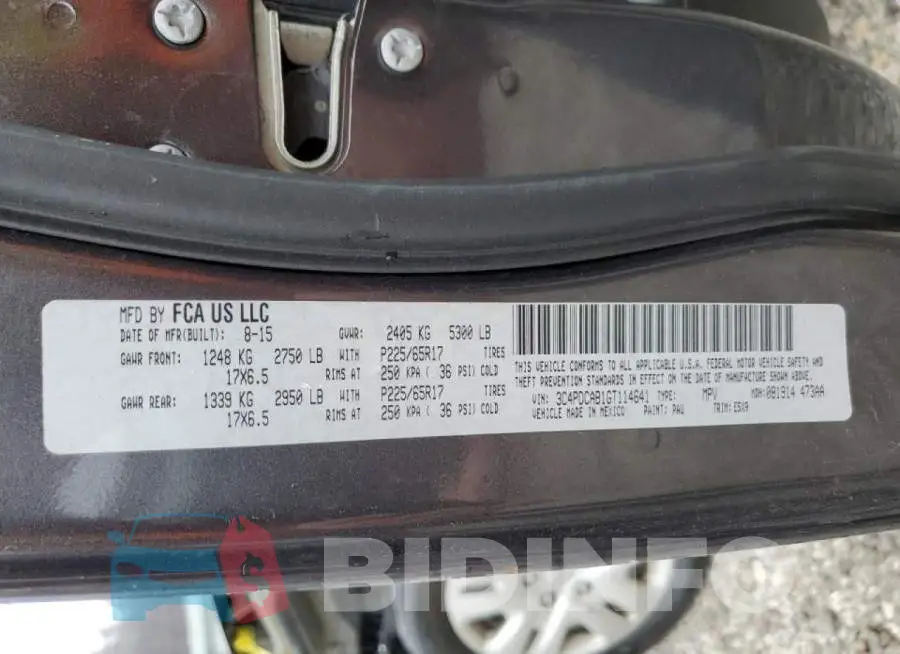 3C4PDCAB1GT114641 Photo# 13