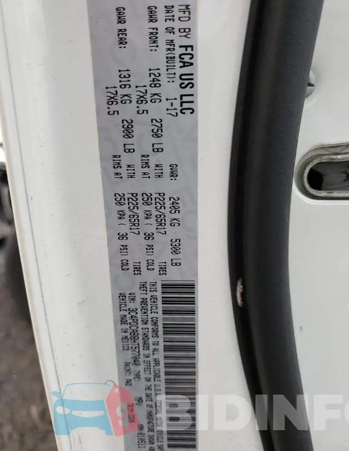 3C4PDCAB8HT577040 Photo# 13