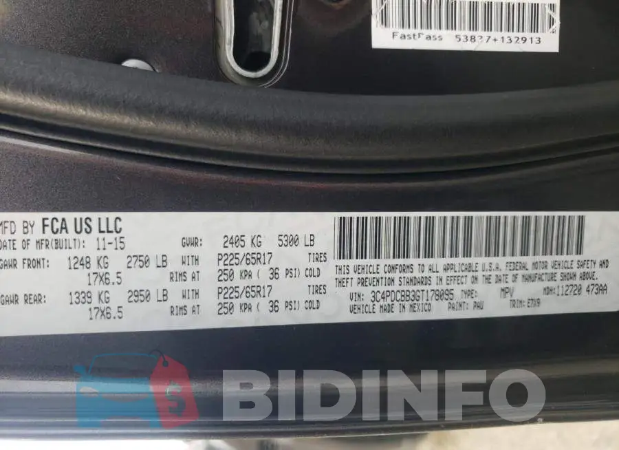 3C4PDCBB3GT178095 Photo# 12
