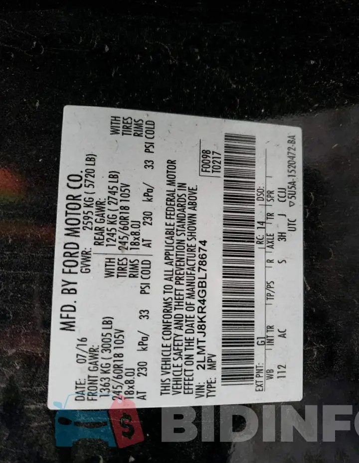 2LMTJ8KR4GBL78674 Photo# 13