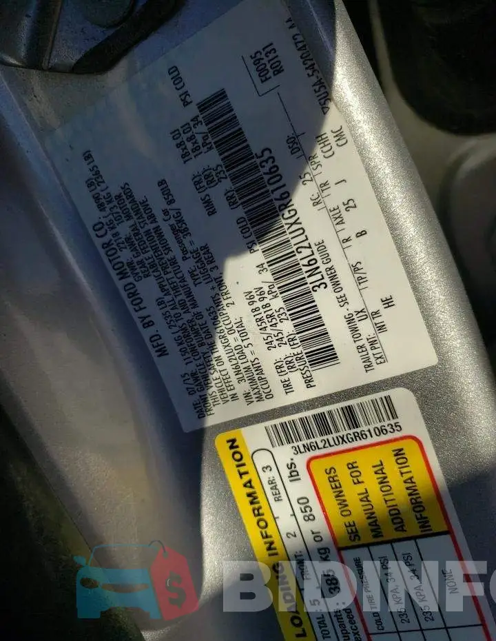 3LN6L2LUXGR610635 Photo# 12