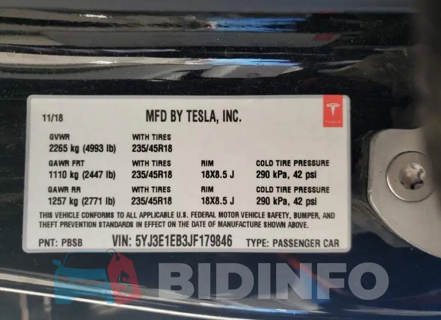 5YJ3E1EB3JF179846 Photo# 12