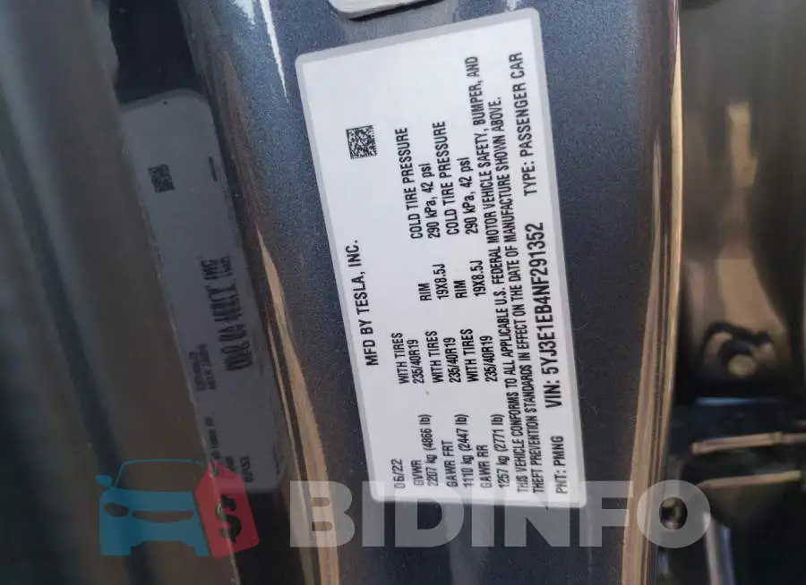 5YJ3E1EB4NF291352 Photo# 12