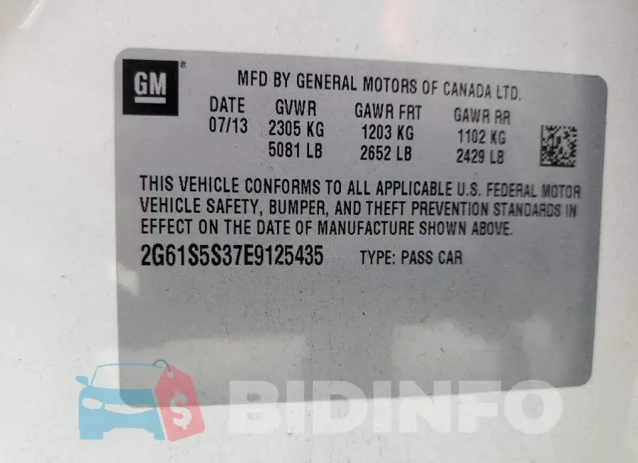 2G61S5S37E9125435 Photo# 12