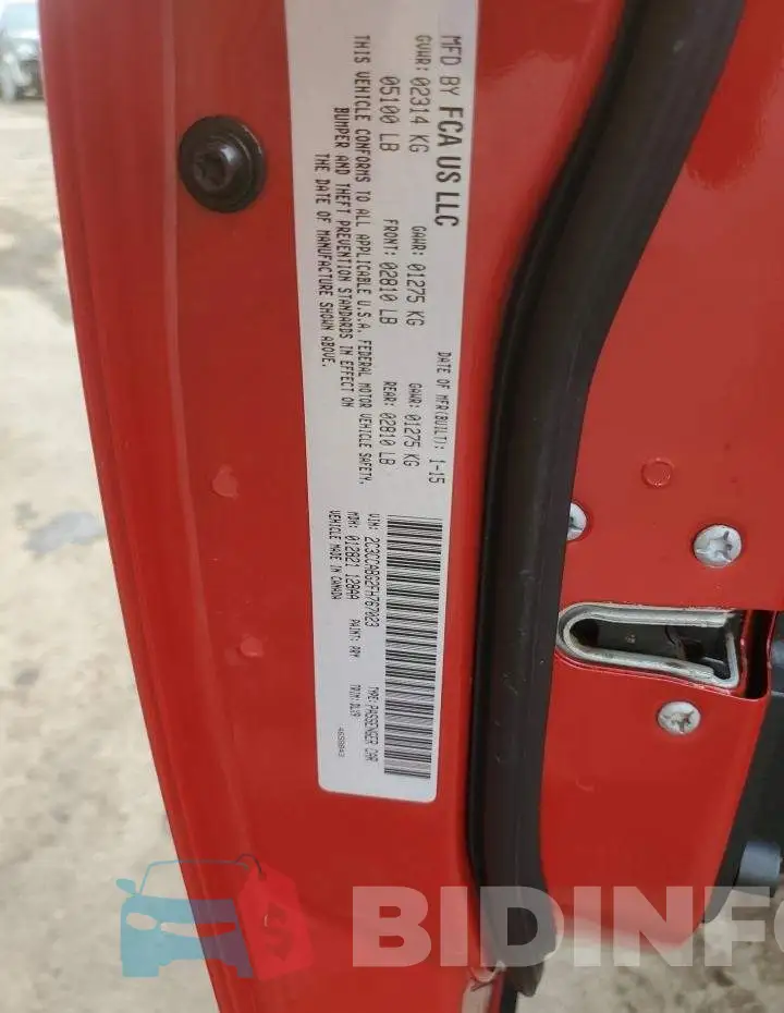 2C3CCABG2FH767023 Photo# 12