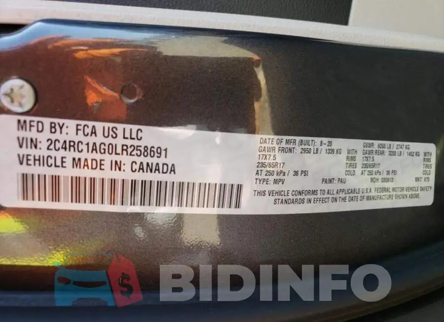 2C4RC1AG0LR258691 Photo# 10