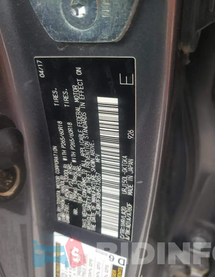 JTJBM7FX8H5173657 Photo# 13