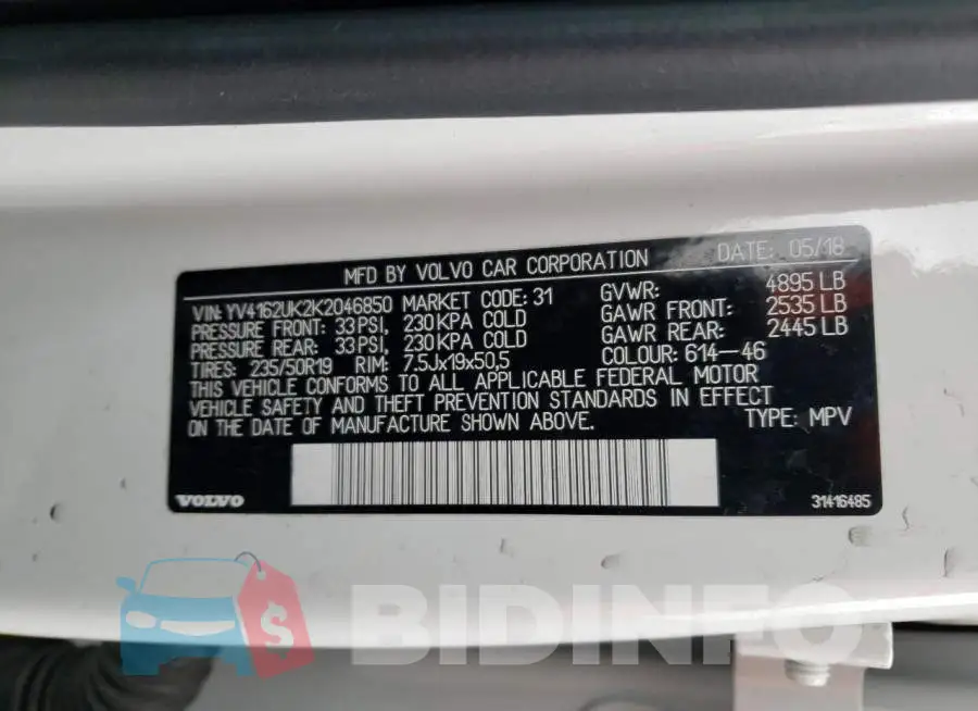 YV4162UK2K2046850 Photo# 12