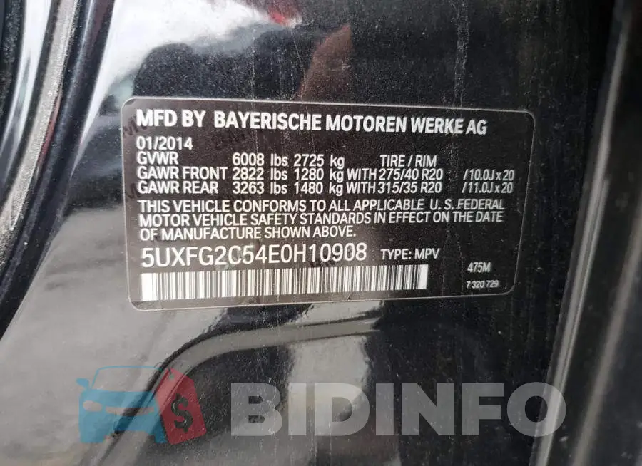 5UXFG2C54E0H10908 Photo# 12