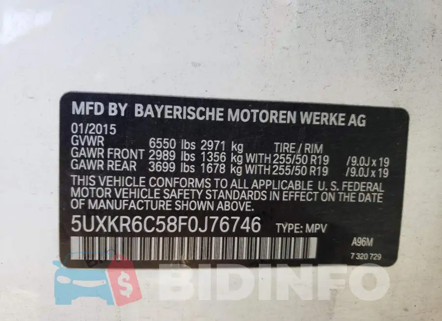 5UXKR6C58F0J76746 Photo# 12