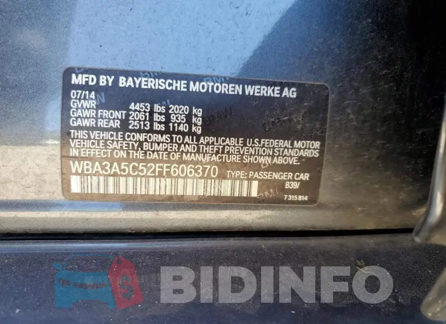 WBA3A5C52FF606370 Photo# 12