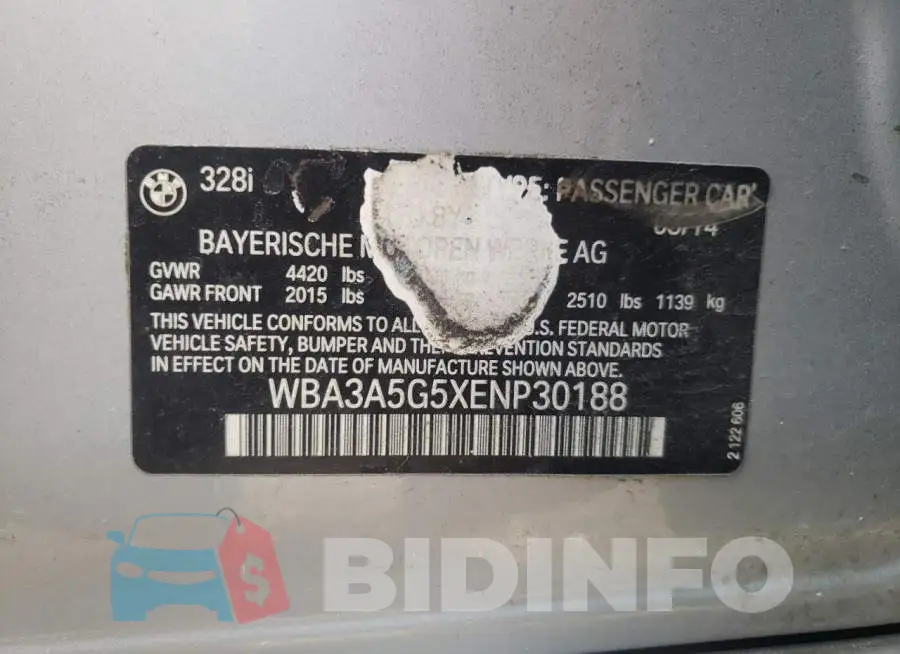 WBA3A5G5XENP30188 Photo# 13