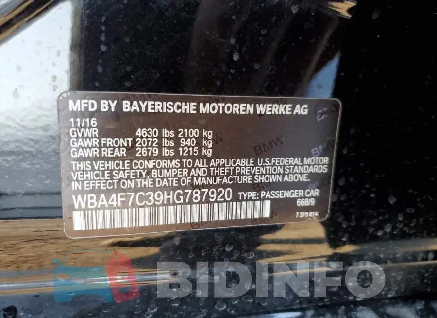 WBA4F7C39HG787920 Photo# 12