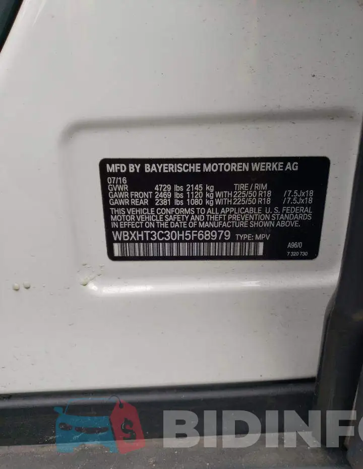 WBXHT3C30H5F68979 Photo# 14