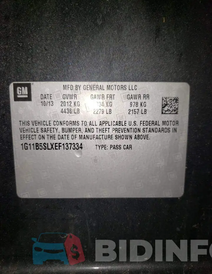 1G11B5SLXEF137334 Photo# 12