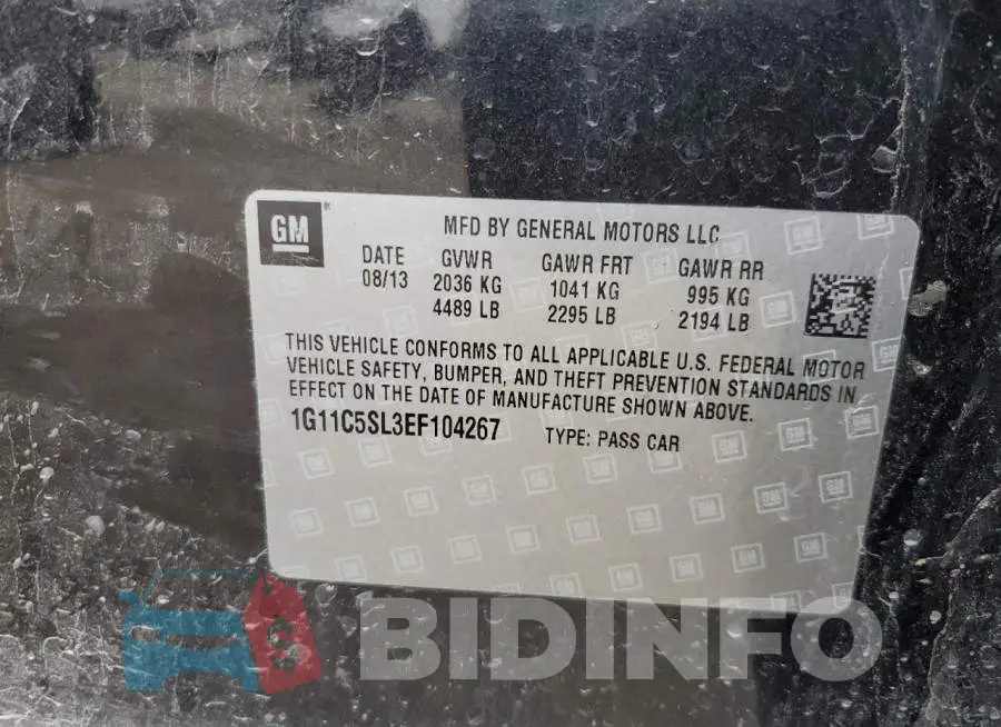 1G11C5SL3EF104267 Photo# 12
