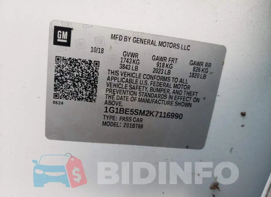 1G1BE5SM2K7116990 Photo# 12